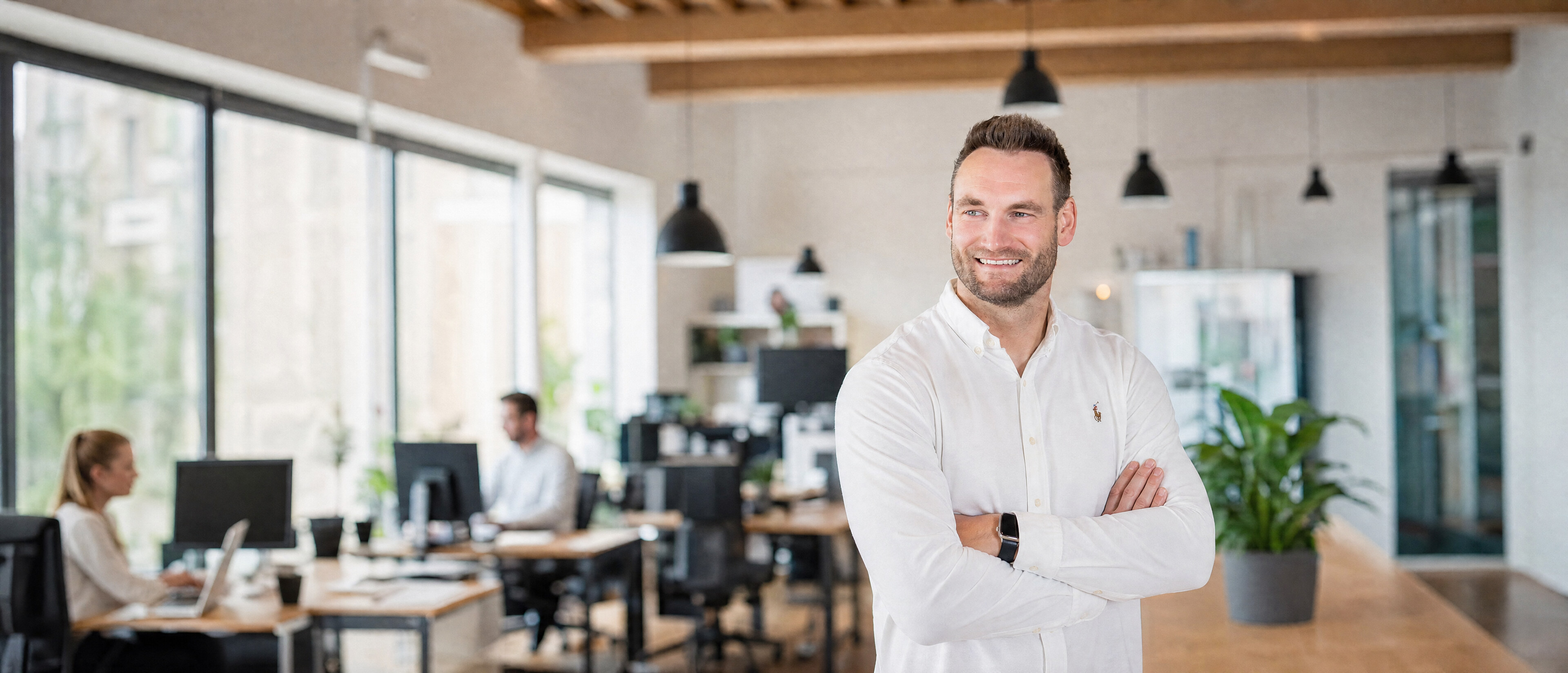 Oliver Leifken, KI-Strategieberater, in seinem Büro