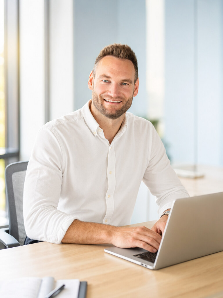 Oliver Leifken am Laptop