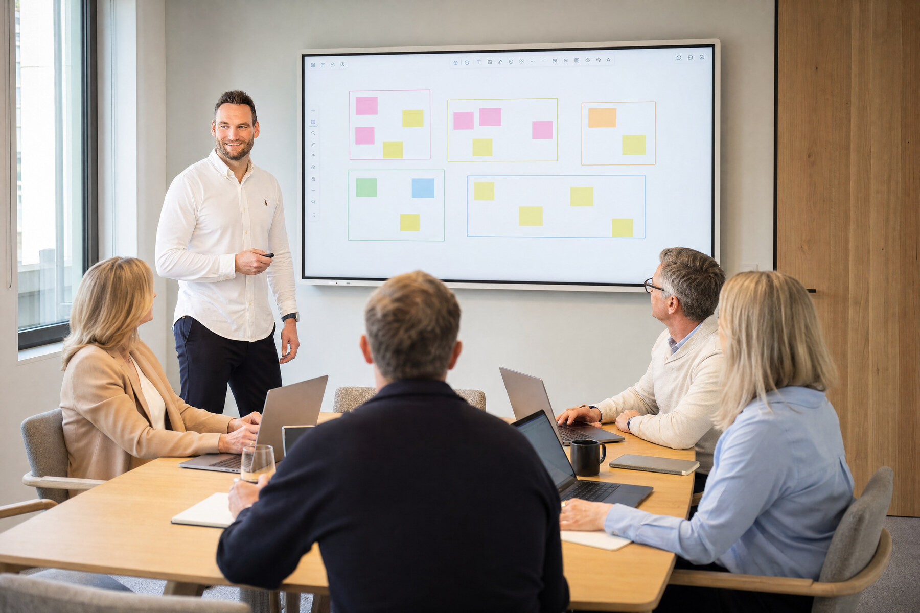 Oliver Leifken moderiert einen Strategie-Workshop